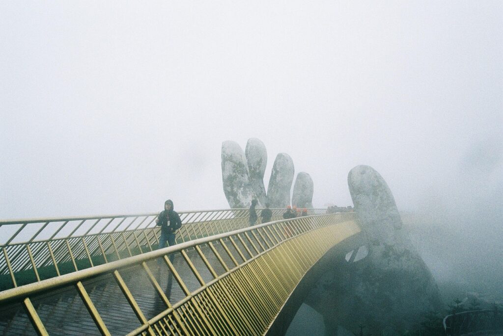 Vietnam Backpacking Guide bridge in ba na hills